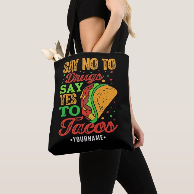 Tote Bag Dites non aux drogues Dites oui aux tactiques (De près)