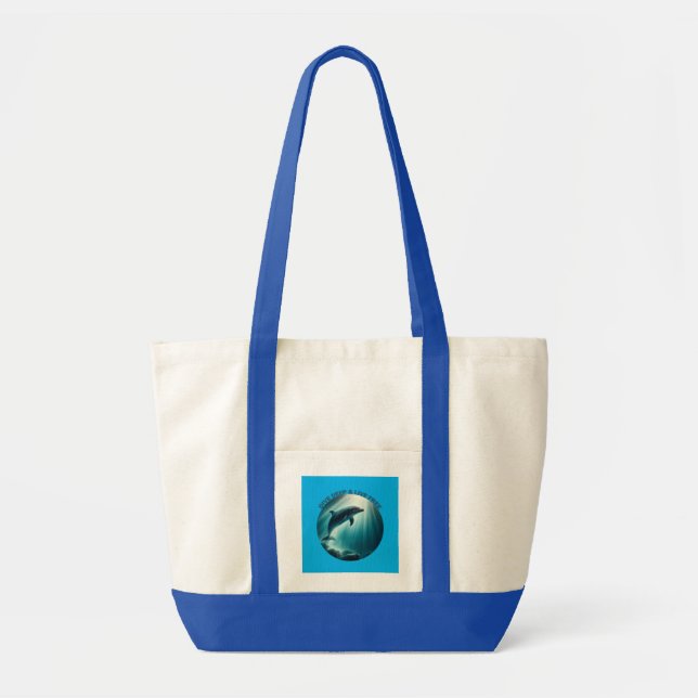 Tote Bag Dive Deep Live Dolphin gratuit (Devant)