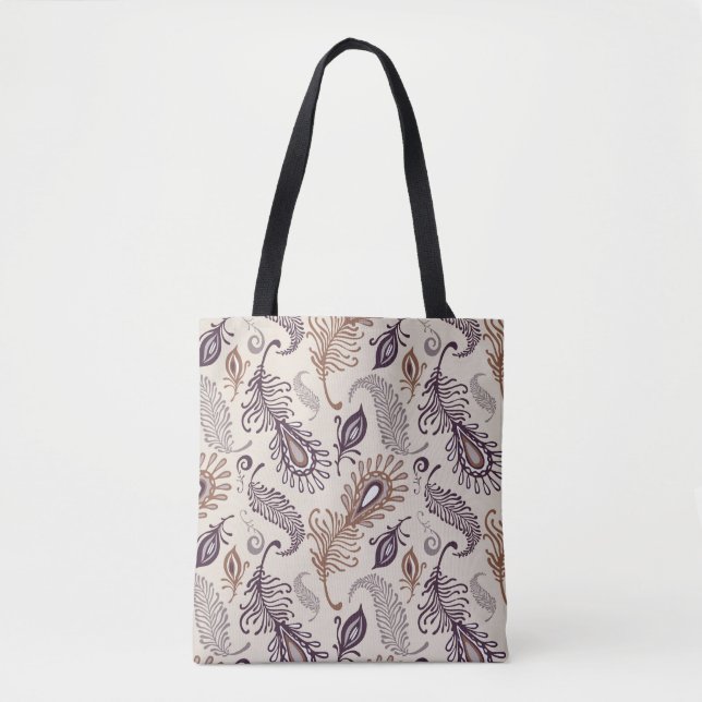 Tote Bag Divers motif de plume (Devant)