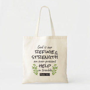 Tote Bag Divine Refuge - Psaume 46:1 pour le Confort Spirit