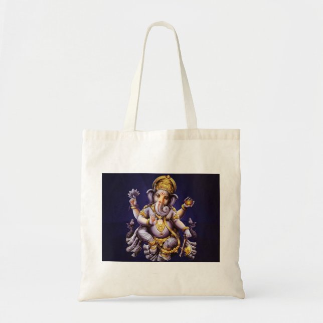 Tote Bag Divinité indoue d'éléphant asiatique de Ganesh (Devant)
