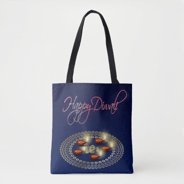 Tote Bag Diwali heureux Ganesha Rangoli - tout plus de - (Devant)