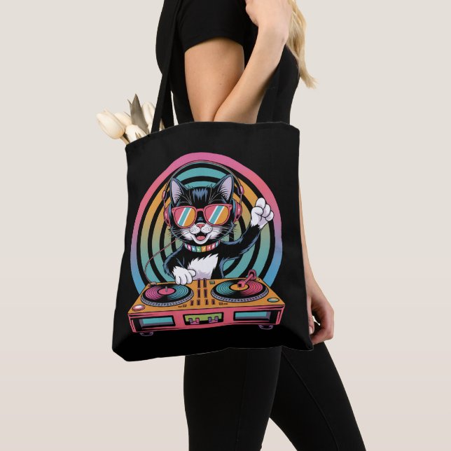 Tote Bag DJ Chat Cool (De près)