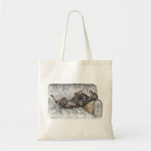 Tote Bag Doberman drôle sur Sofa
