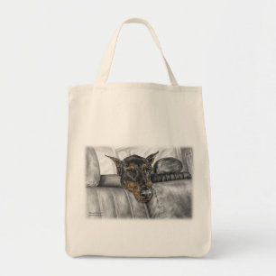 Tote Bag Doberman en voiture