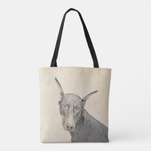 Tote Bag Doberman Pinscher Peinture - Art Chien original