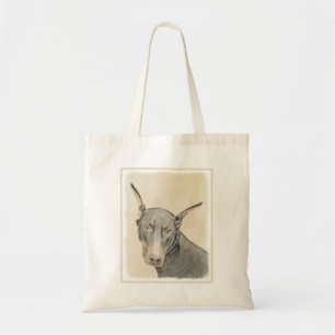 Tote Bag Doberman Pinscher Peinture - Art Chien original