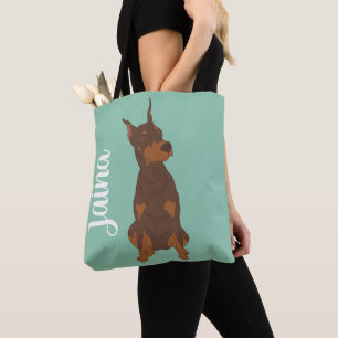Tote Bag Dobermann Pinscher rouge