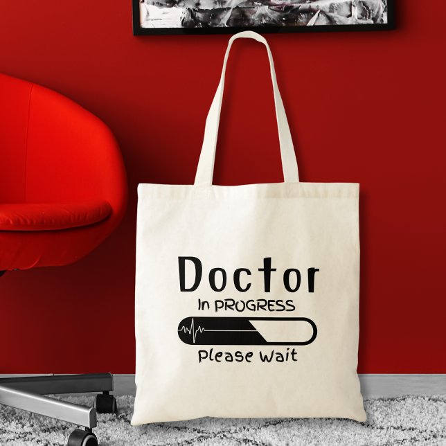 Tote Bag Docteur en cours Veuillez patienter (Créateur téléchargé)