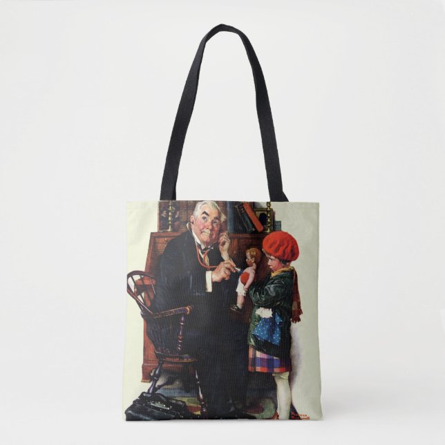 Tote Bag Docteur et poupée (Devant)