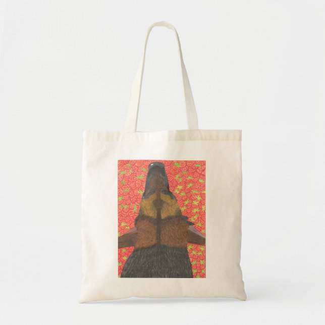 Tote Bag Dog and strawberry bag (Devant)
