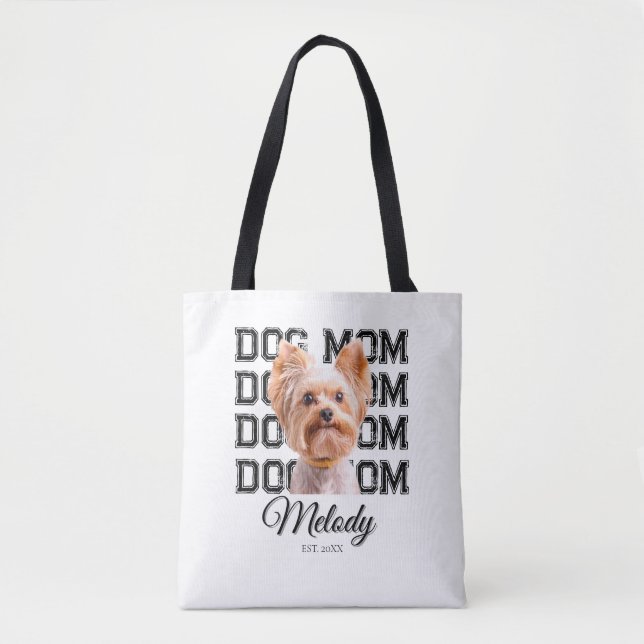 Tote Bag Dog Mom Custom Photo  (Devant)