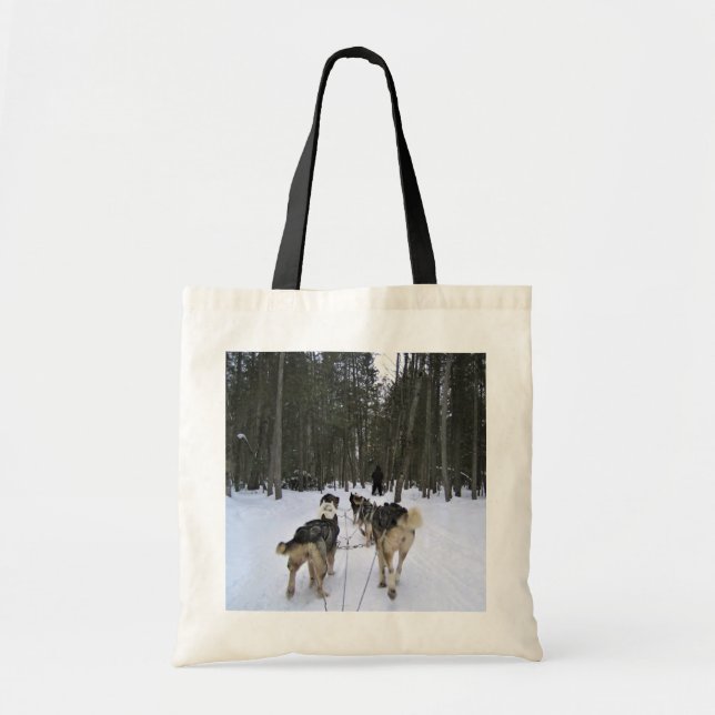 Tote Bag Dog Sledding à Québec, Canada (Devant)