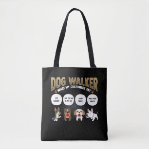 Tote Bag Dog Walker Funny Dog Walking Pet Sitter Cadeau
