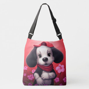Tote Bag dog with red cap