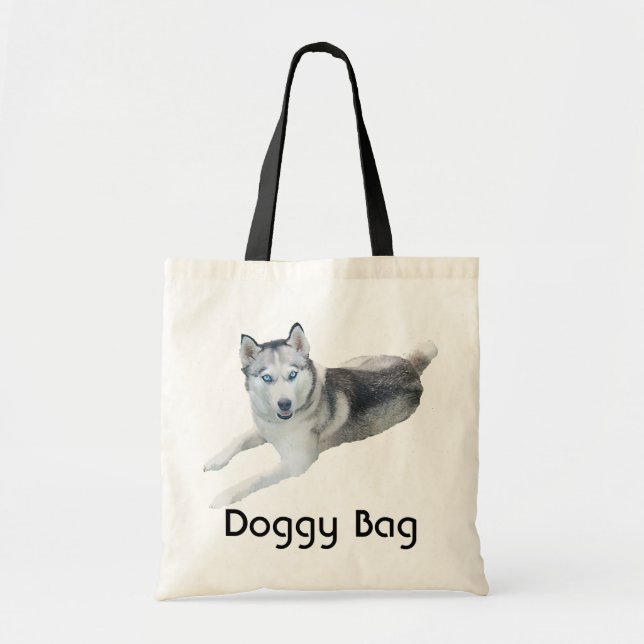 Tote Bag Doggy Bag - Siberian Husky (Devant)