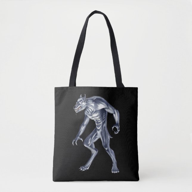 Tote Bag Dogman Cryptid Beast (Devant)