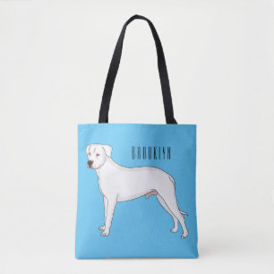 Tote Bag Dogo argentino dessin animé pour chien
