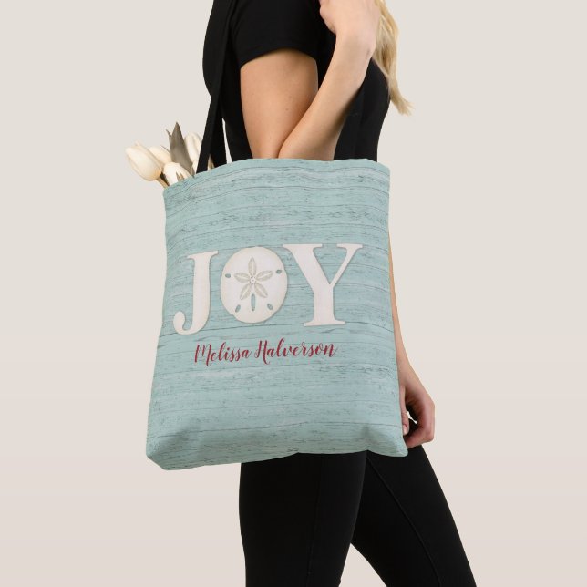 Tote Bag Dollar du sable Côte Noël Joy Bleu (De près)