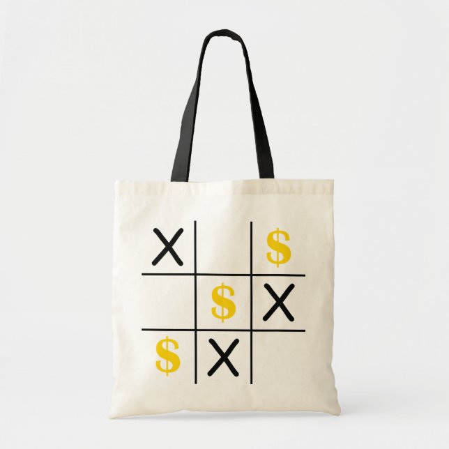Tote Bag Dollar Tic Tac Toe (Devant)