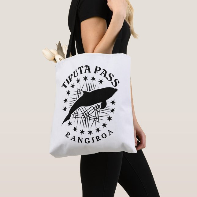 Tote Bag Dolphin Plongée Rangiroa Lagoon - Tiputa Pass (De près)