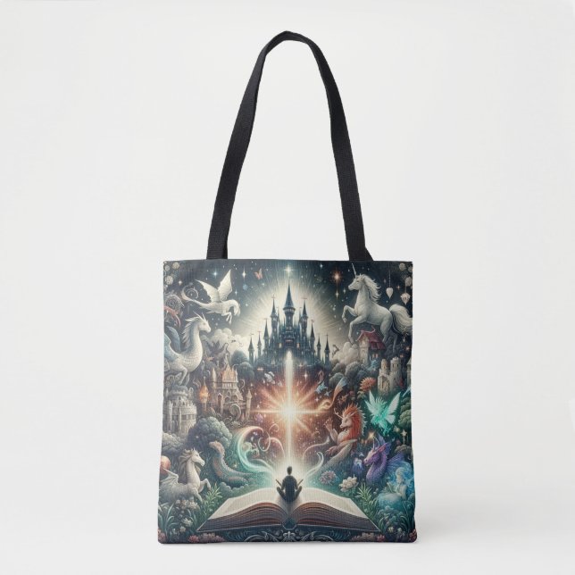 Tote Bag Domaine de l'imagination : Livres d'Imaginaire (Devant)