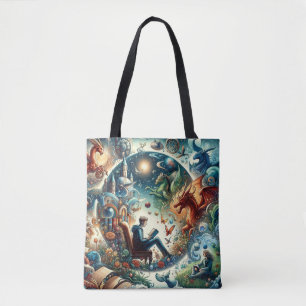 Tote Bag Domaine de l'imagination : Livres d'Imaginaire