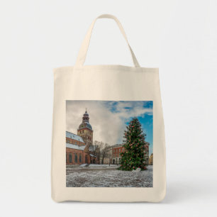Tote Bag Dôme carré avec sapin de Noël à Riga