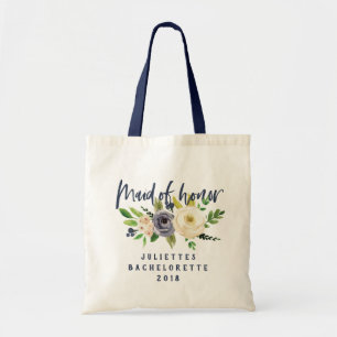 Tote Bag Domestique d'aquarelle florale d'honneur