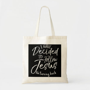 Tote Bag Don de baptême J'ai décidé de suivre Jésus Pas de