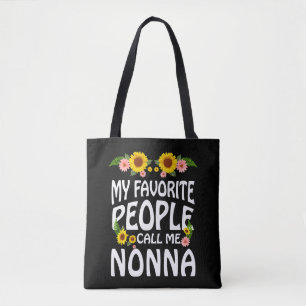 Tote Bag Don de grand-mère Mon peuple préféré m'appelle