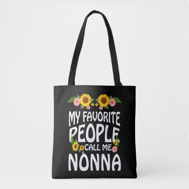 Tote Bag Don de grand-mère Mon peuple préféré m'appelle Non (Devant)