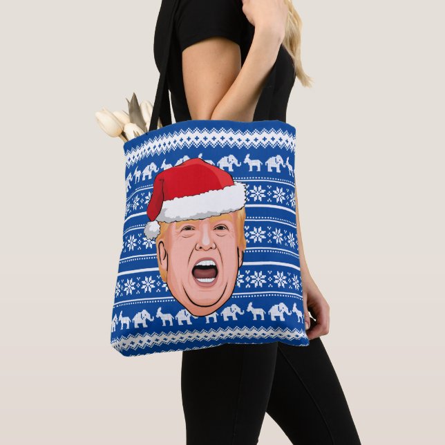 Tote Bag Donald Trump en colère Noël (De près)