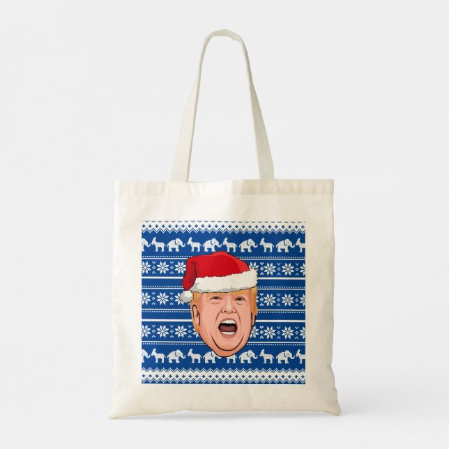 Tote Bag Donald Trump en colère Noël (Dos)