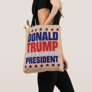 Tote Bag Donald Trump - PRÉSIDENT de l'AMÉRIQUE PLUS GRAND