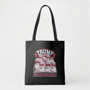 Tote Bag Donald Trump rend les chats sûrs à nouveau Débat 2
