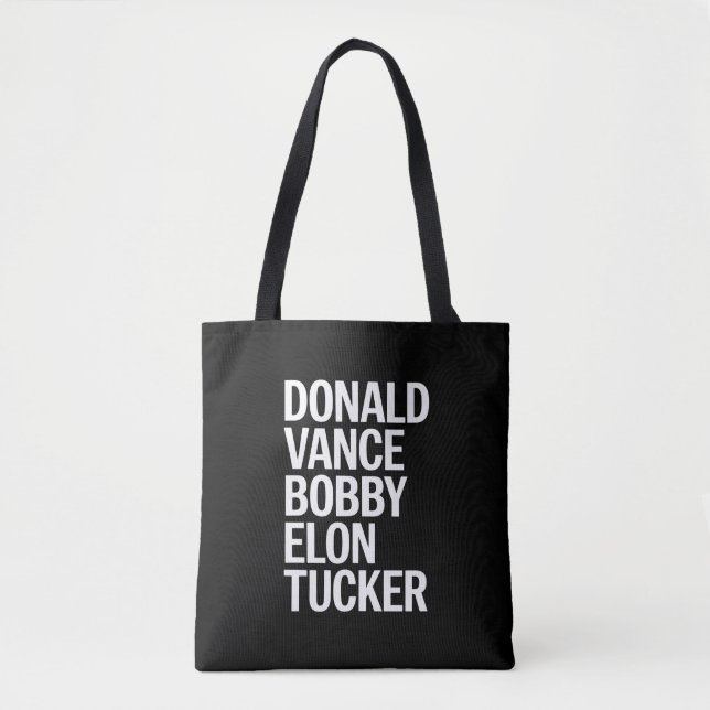 Tote Bag Donald Vance Bobby Elon et Tucker (Devant)
