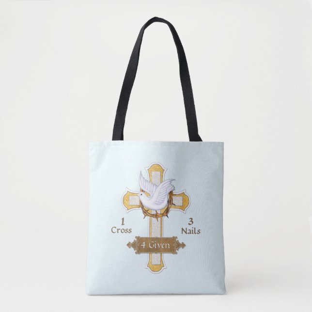 Tote Bag Donné 4 Dove croisée religieuse (Devant)