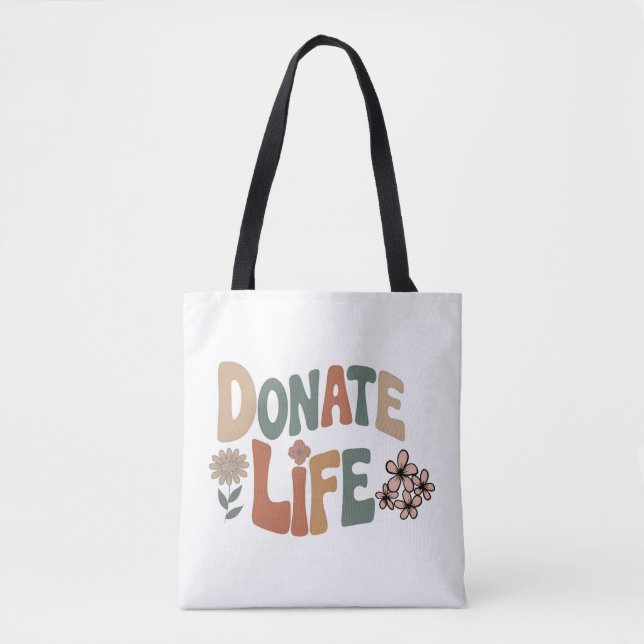 Tote Bag Donner la vie BoHo Sensibilisation (Devant)