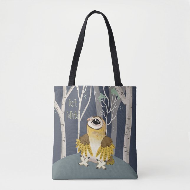 Tote Bag Donnez un coup de pied ! Barn Owl (Devant)