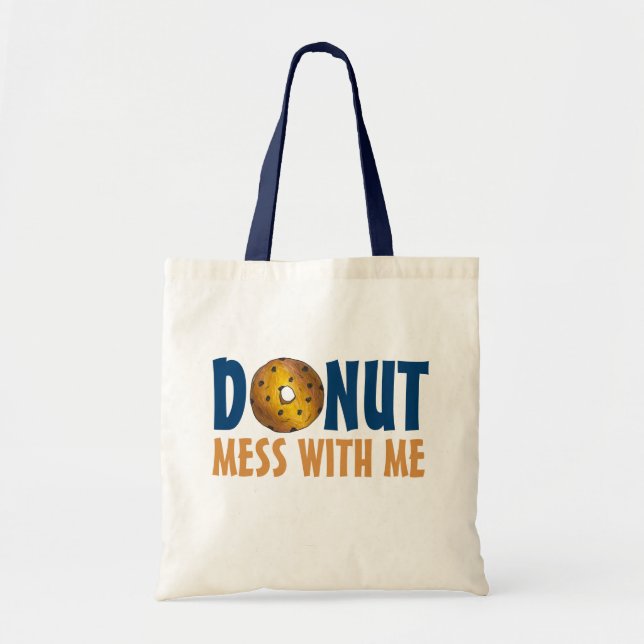 Tote Bag Donut Mess with Me Blueberry Doughnut Fourre-tout (Devant)