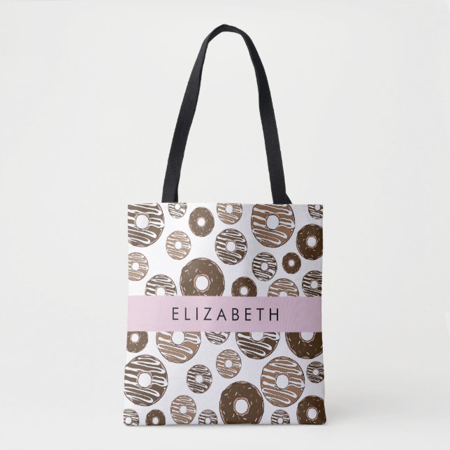 Tote Bag Donuts Au Chocolat, Donuts Au Caramel, Glace, Votr (Devant)