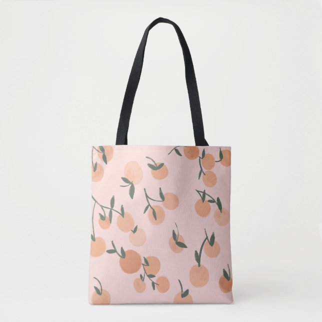 Tote Bag Doodart : Orange Cherry Vintage Motif (Devant)