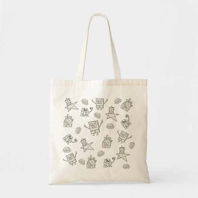Tote Bag Doodle Bob Motif (Devant)