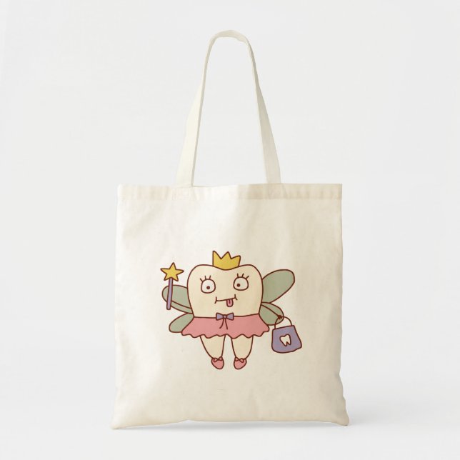 Tote Bag Doodle de la fée des dents mignonne (Devant)