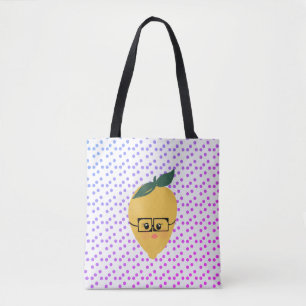 Tote Bag Doodle Dessiné à la Main de Citron d'Été