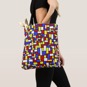 Tote Bag Doodle inspiré par Mondrian