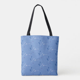 Tote Bag Doodle périphérique et bleu Whimsical Fourre-tout