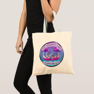 Tote Bag Doodling sur le symbole de l'Amour Inconditionnel