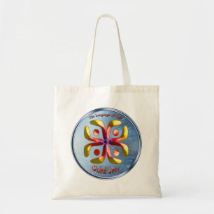 Tote Bag Doodling sur le symbole de l'unité mondiale